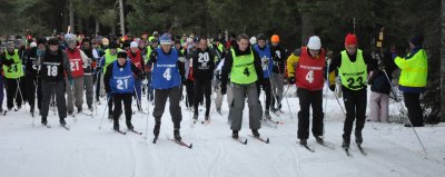 Départ de l'épreuve ski