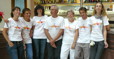 Les membres de la MIC : Gisèle, Cathy, Marylène, Jean-Jacques, Marianne, Cédric, Marjolaine (+ Patrick, Delphin et Hervé)